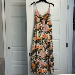 Gap Tie-Front Tiered Maxi Dress